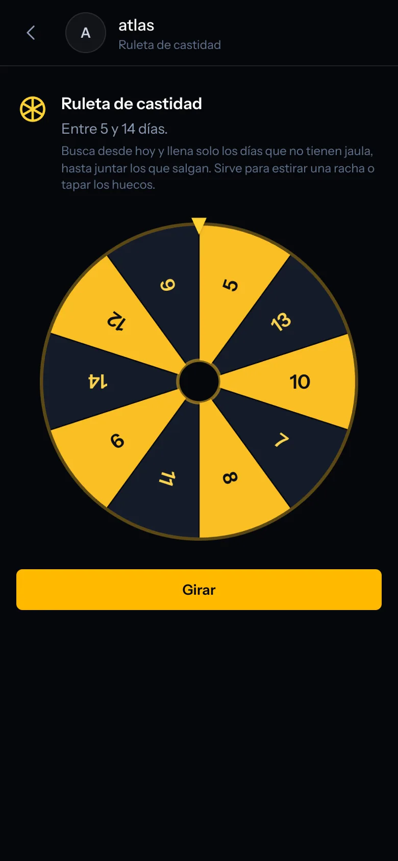La ruleta de castidad esperando que la sub la gire.